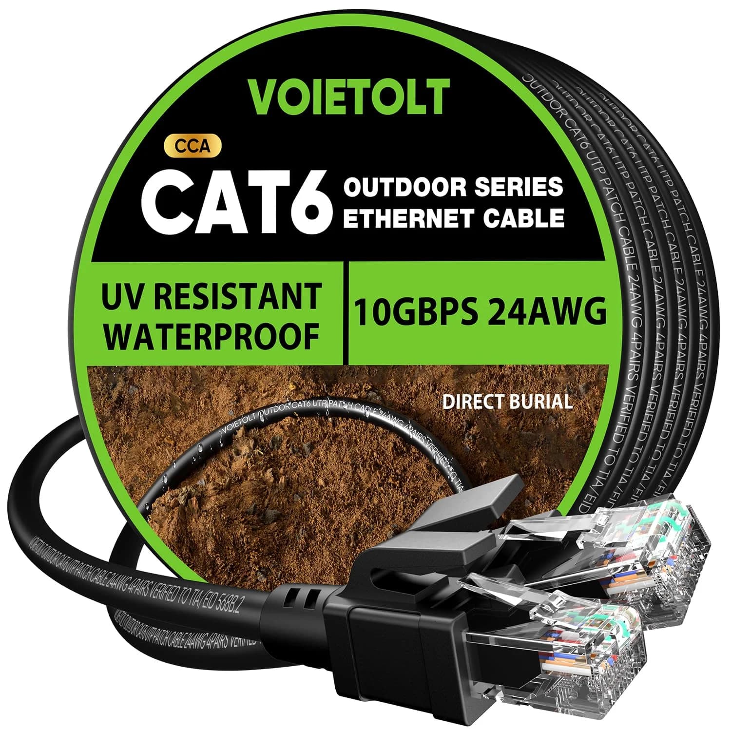 Cat 6 Outdoor Ethernet Cable 100 ft
