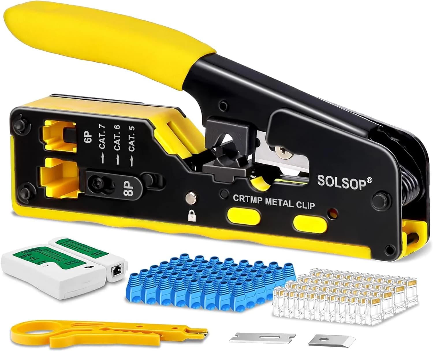 Pass Through RJ45 Crimp Tool Kit